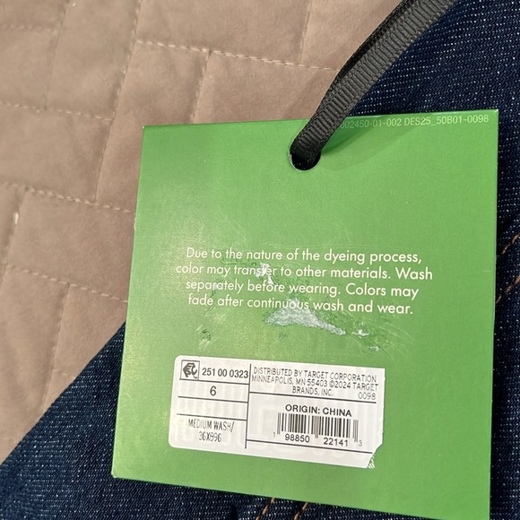 kate spade X Target Women's High-Rise Straight Leg Wide Cuff Jeans/NWT/6 - Picture 14 of 16